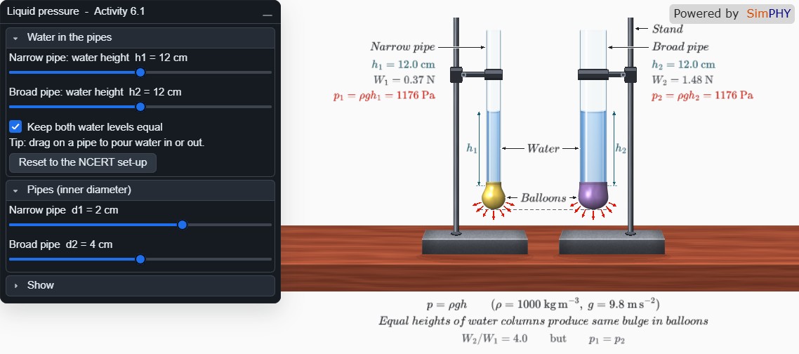 Liquid Pressure on Balloons